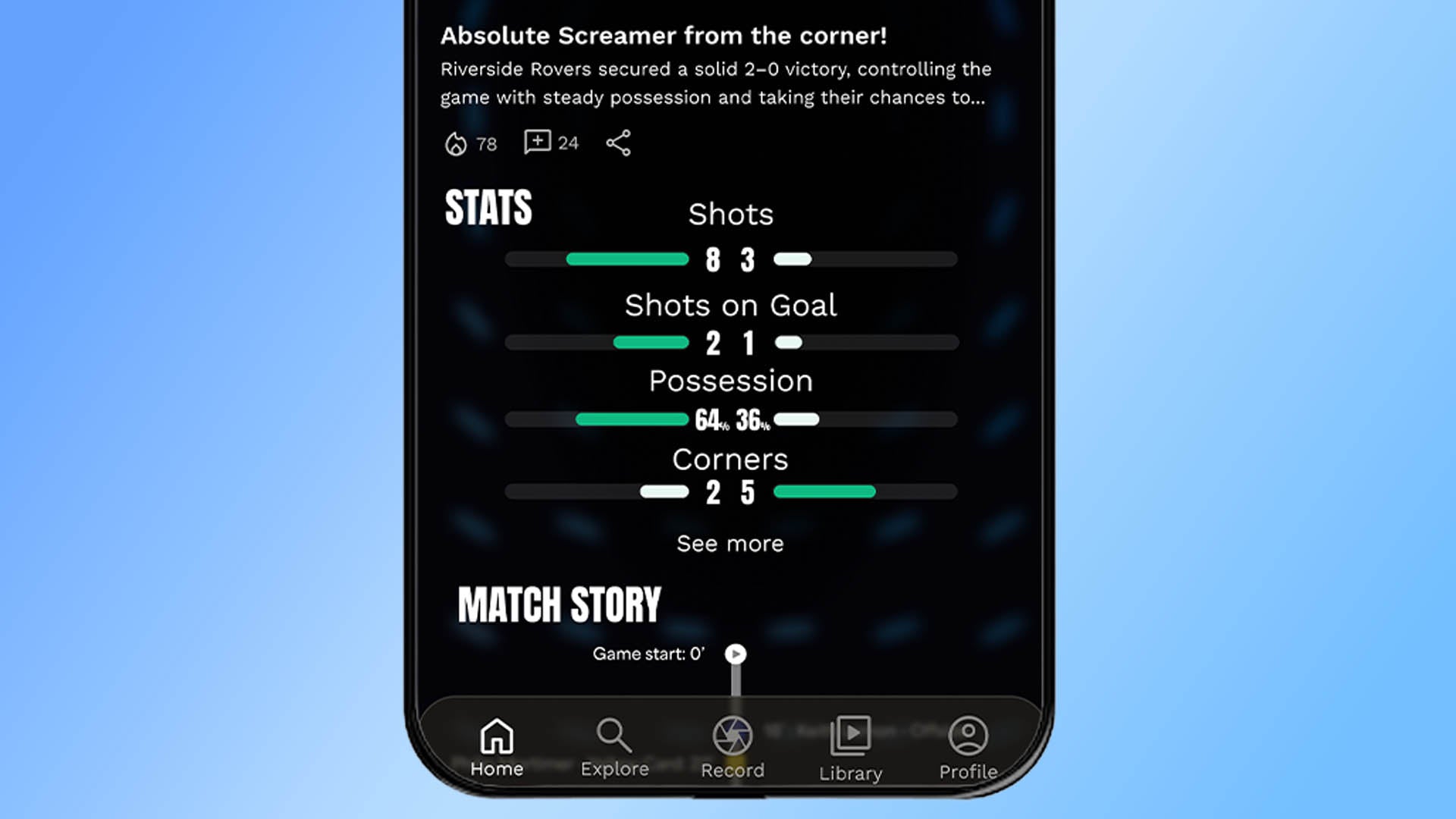Pitchwise match stats dashboard